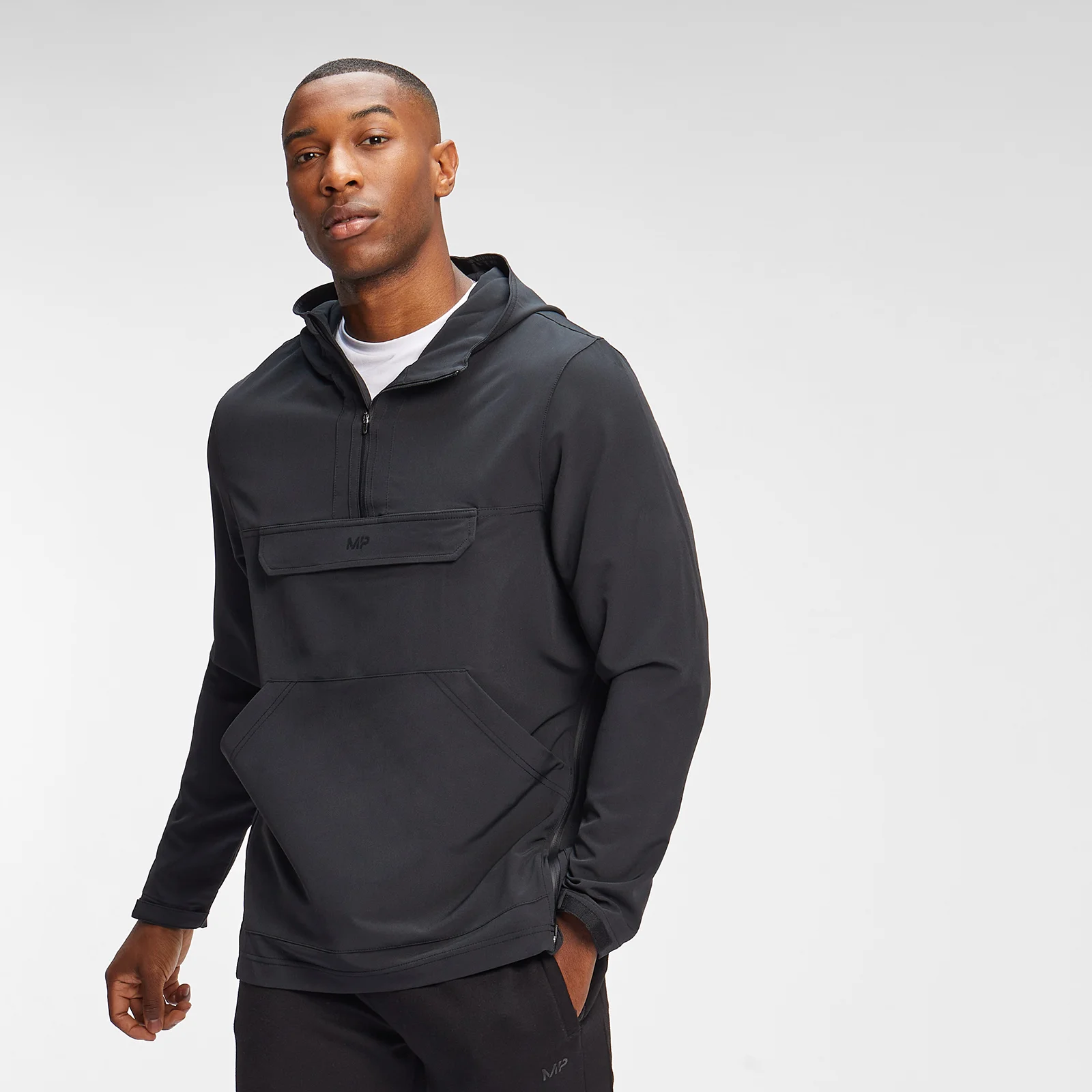 MP Men's Hooded Cagoule - Black - XXS Obrázek 1