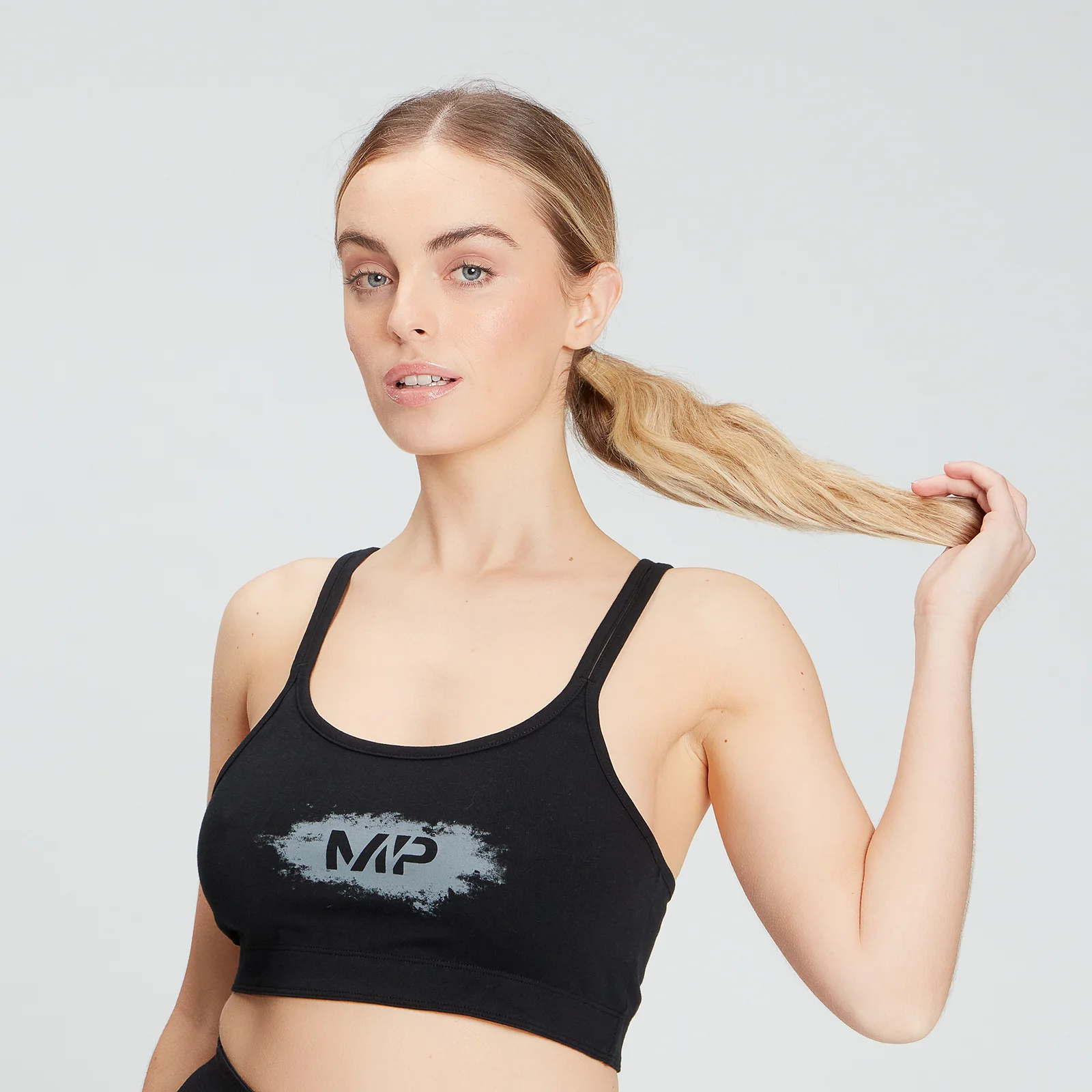 MP Women's Chalk Graphic Sports Bra - Black - XS Obrázek 1