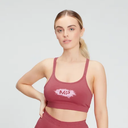 MP Dámská Chalk Graphic Sportovní Podprsenka – Tmavě Růžová