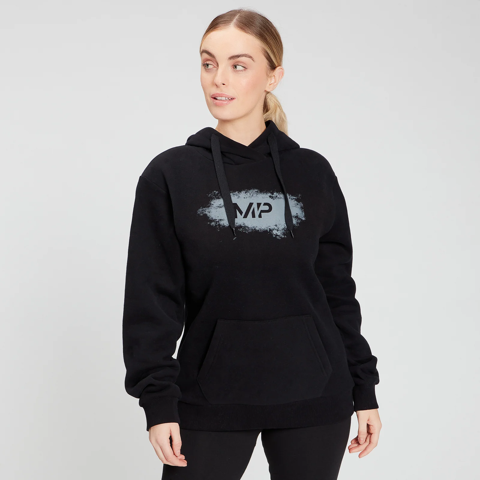 MP Women's Chalk Graphic Hoodie - Black - XXS Obrázek 1