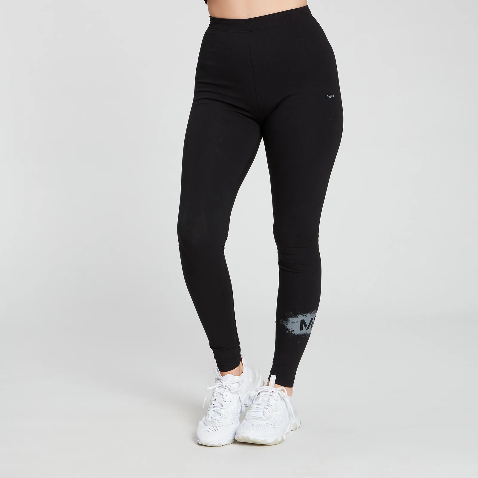 MP Women's Chalk Graphic Leggings - Black - XXS Obrázek 1