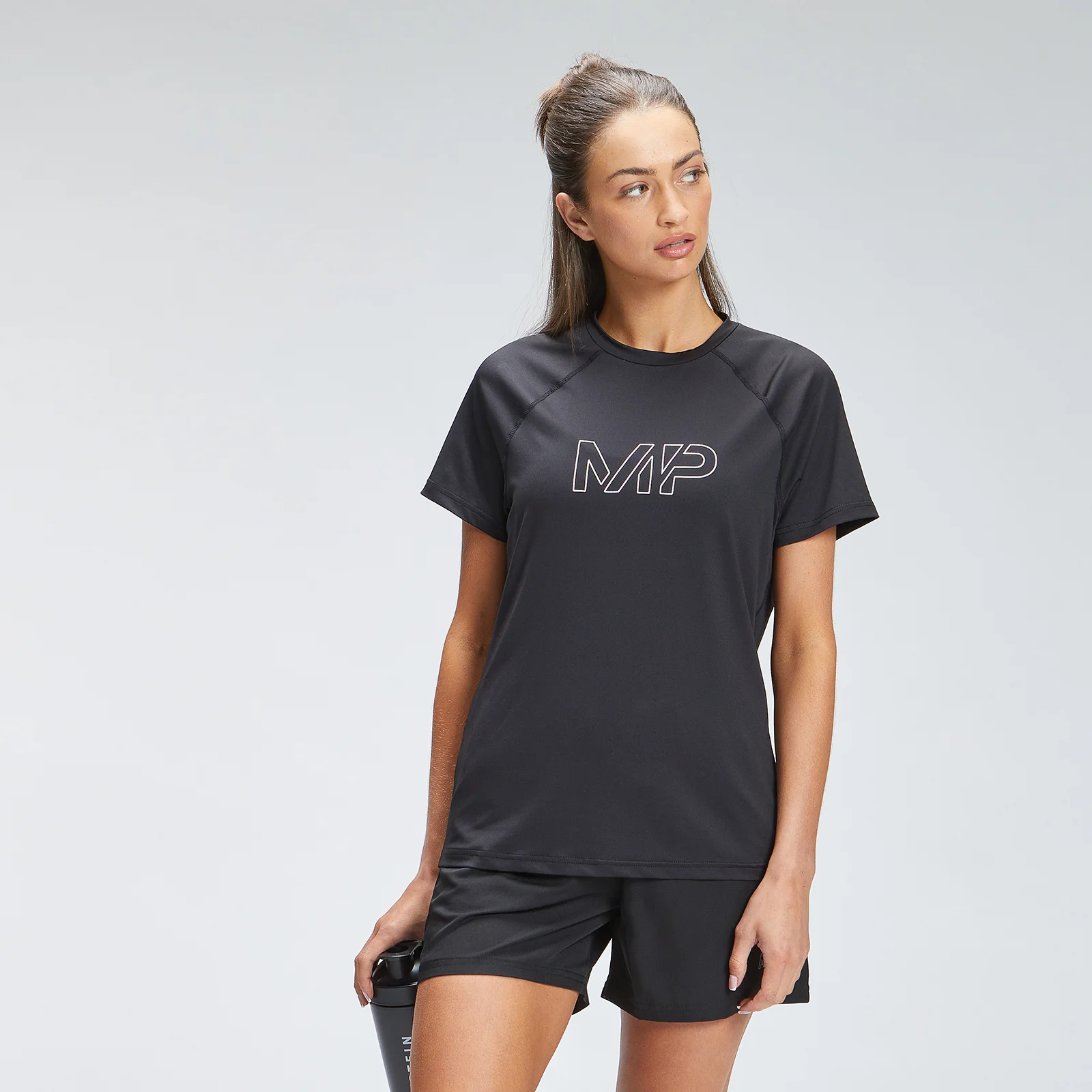 MP Women's Repeat Mark Graphic Training T-Shirt - Black - XXS Obrázek 1
