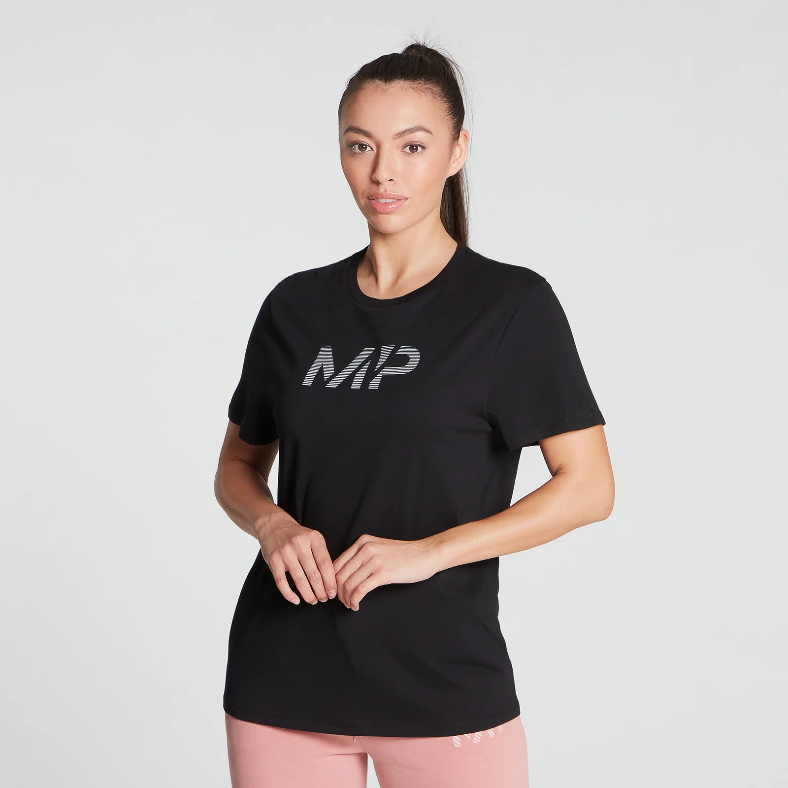 MP Women's Gradient Line Graphic T-Shirt - Black - XXS Obrázek 1