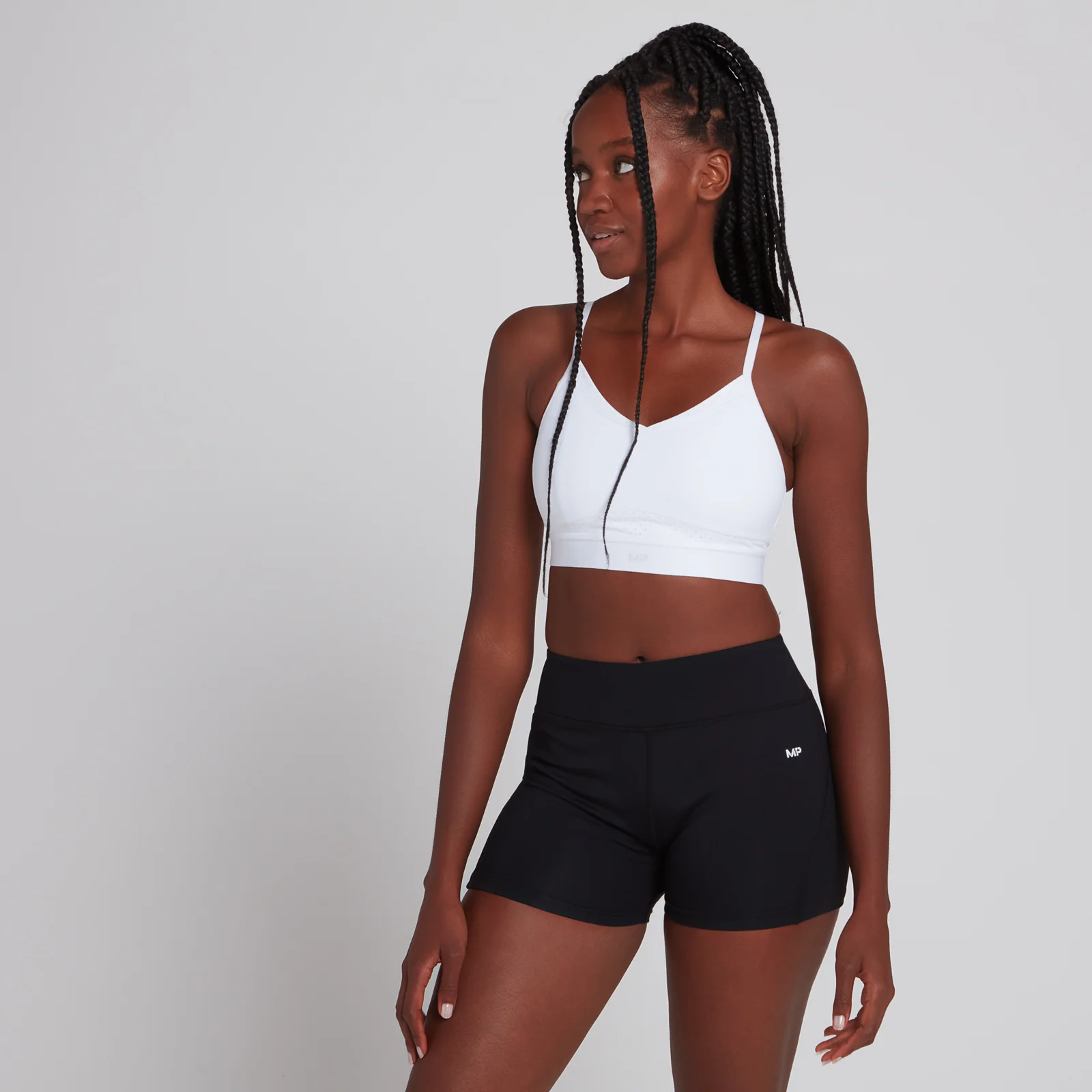 MP Women's Power Ultra Strappy Sports Bra - White - XXS Obrázek 1