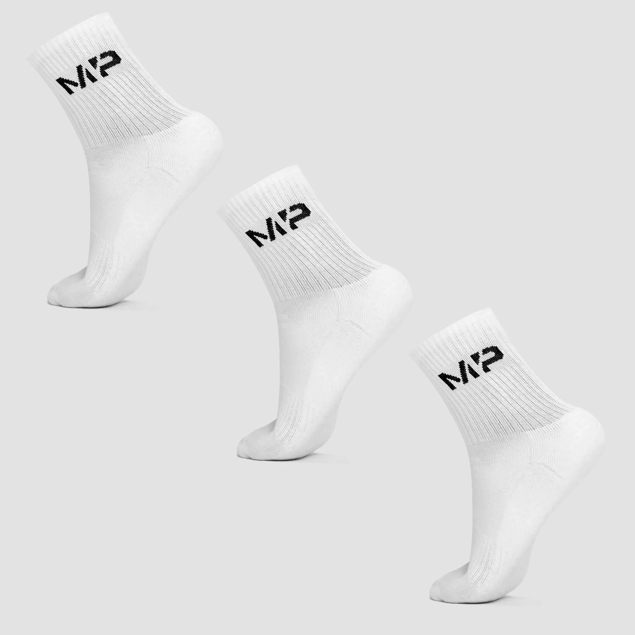 MP Men's Crew Socks (3 Pack) - White - UK 6-8 Obrázek 1