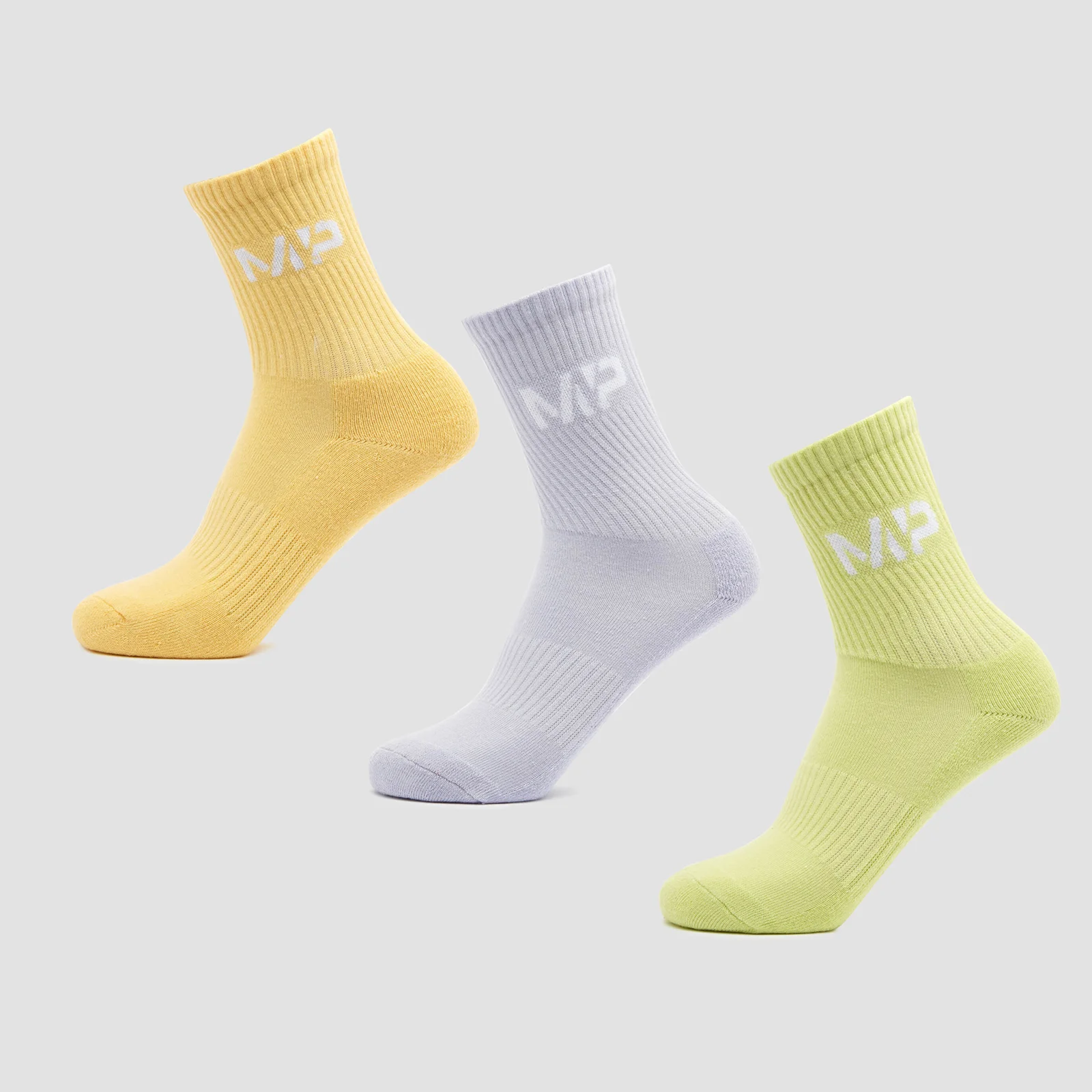 MP Women's Neon Brights Crew Socks (3 Pack) Butterfly/Banana/Lavender - UK 3-6 Obrázek 1