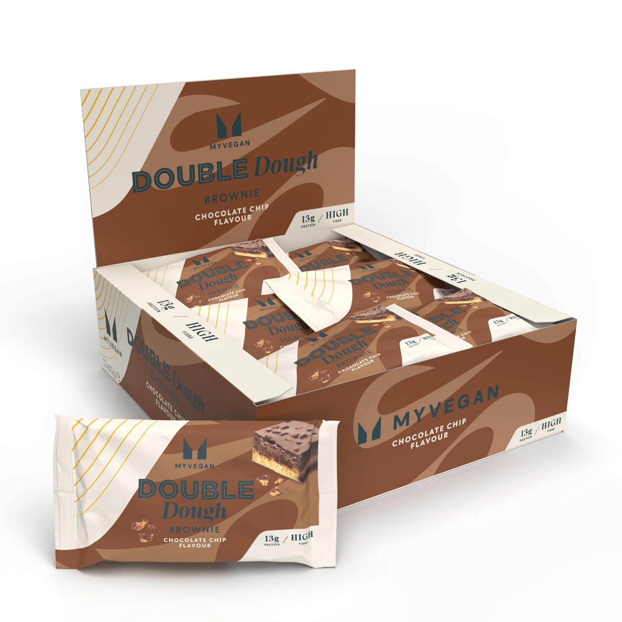 Vegan Double Dough Brownie - Čokoládové kousky Obrázek 1
