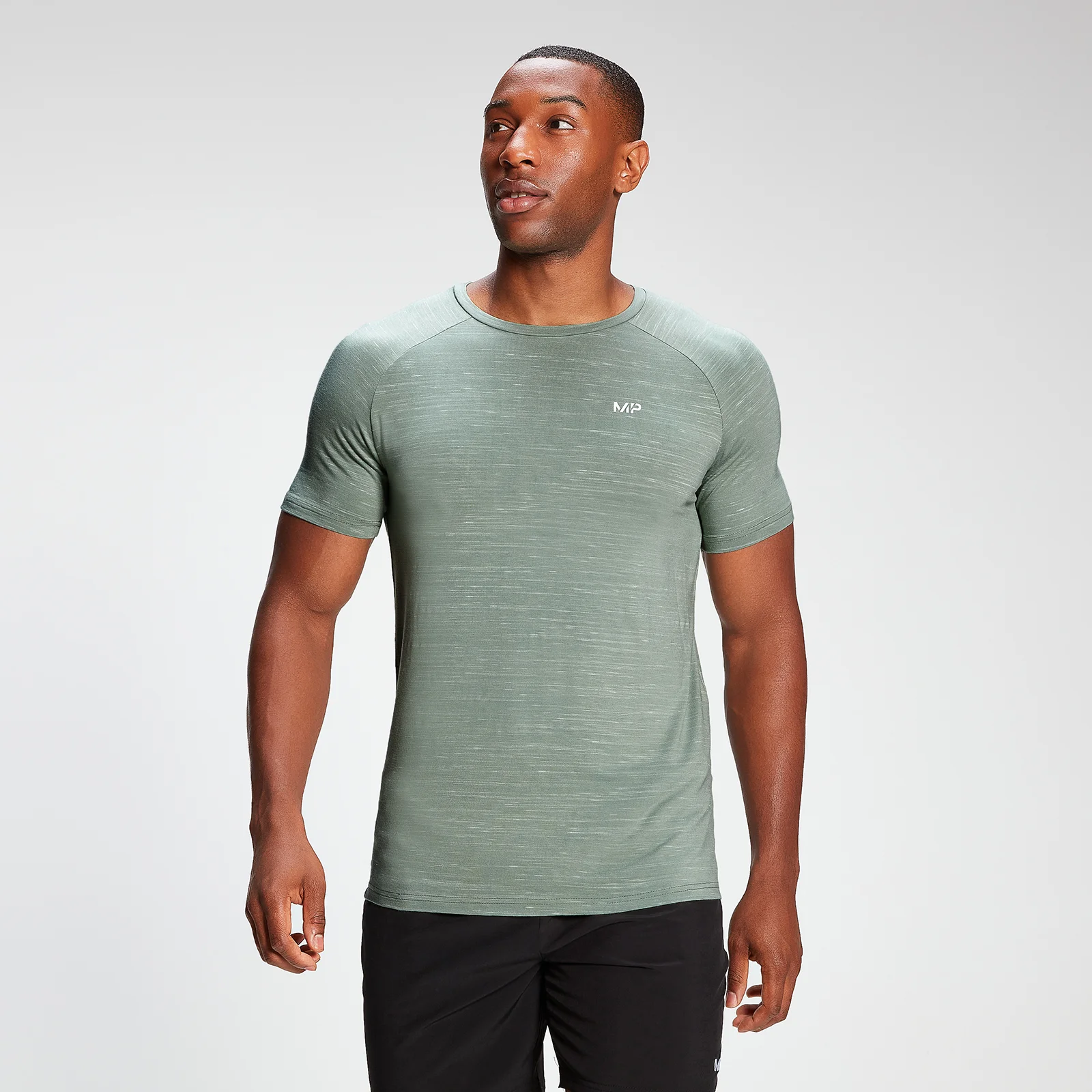 MP Men's Performance Short Sleeve T-Shirt - Pale Green Marl - XXS Obrázek 1