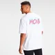 MP pánské oversized tričko s krátkým rukávem Retro Move – bílé