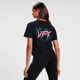 MP dámský zkrácený top s krátkým rukávem Retro Lift – černý