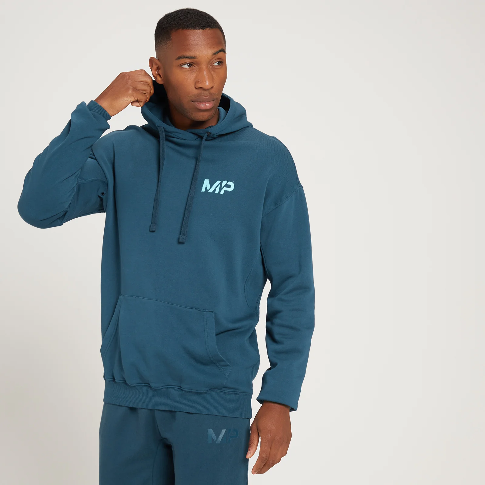 MP pánská mikina s kapucí Adapt Washed – šedomodrá - XXS Obrázek 1