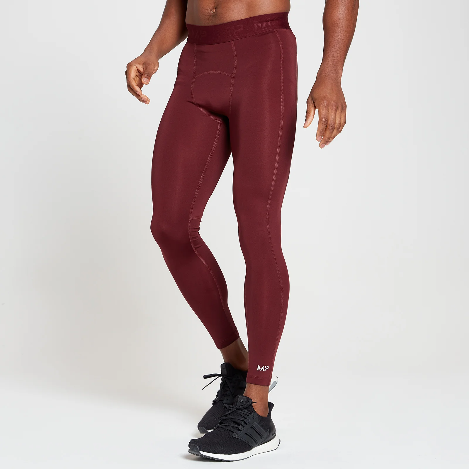 MP pánské podvlékací legíny Essentials Training – merlot - XXS Obrázek 1