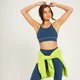 MP dámská oboustranná sportovní podprsenka Adapt Reversible – šedomodrá / zářivě limetová