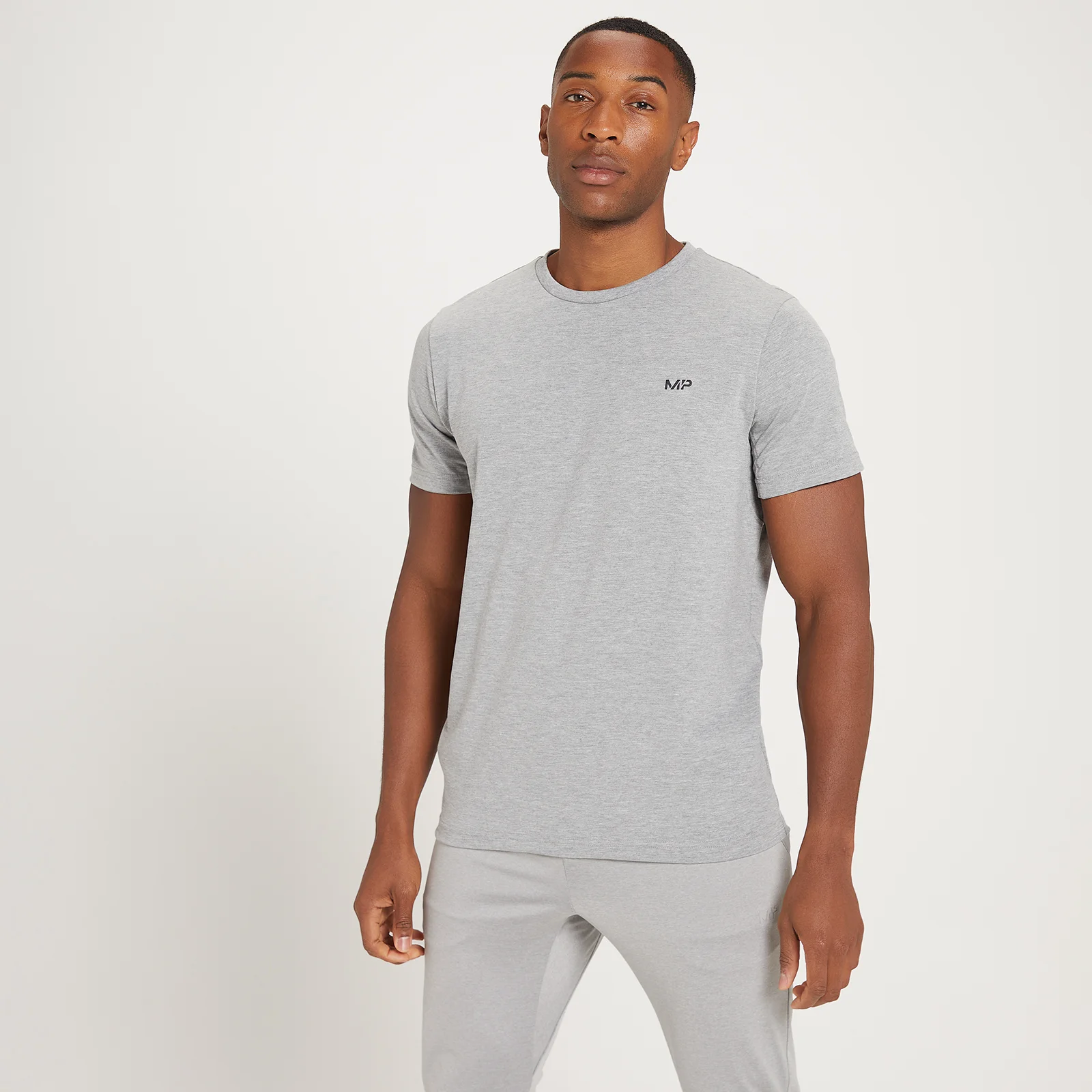MP pánské tričko s krátkým rukávem Adapt Drirelease Grit Print – šedý melír - XS Obrázek 1