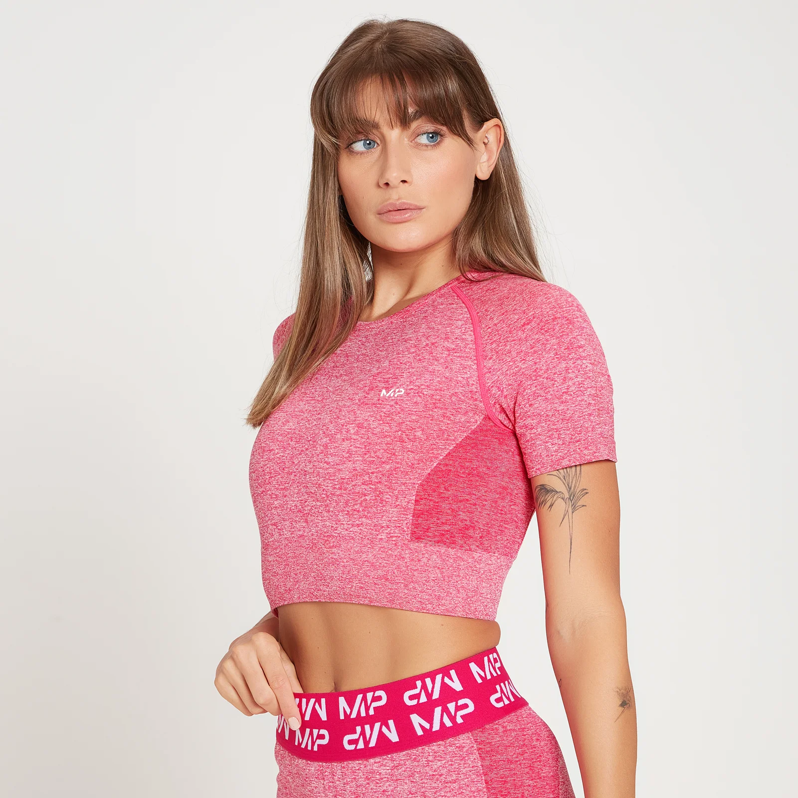 MP dámské zkrácené tričko s krátkým rukávem Curve – magenta - XXS Obrázek 1