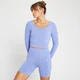 MP Dámský Composure Seamless Crop Top s Dlouhým Rukávem – Pudrově Fialový
