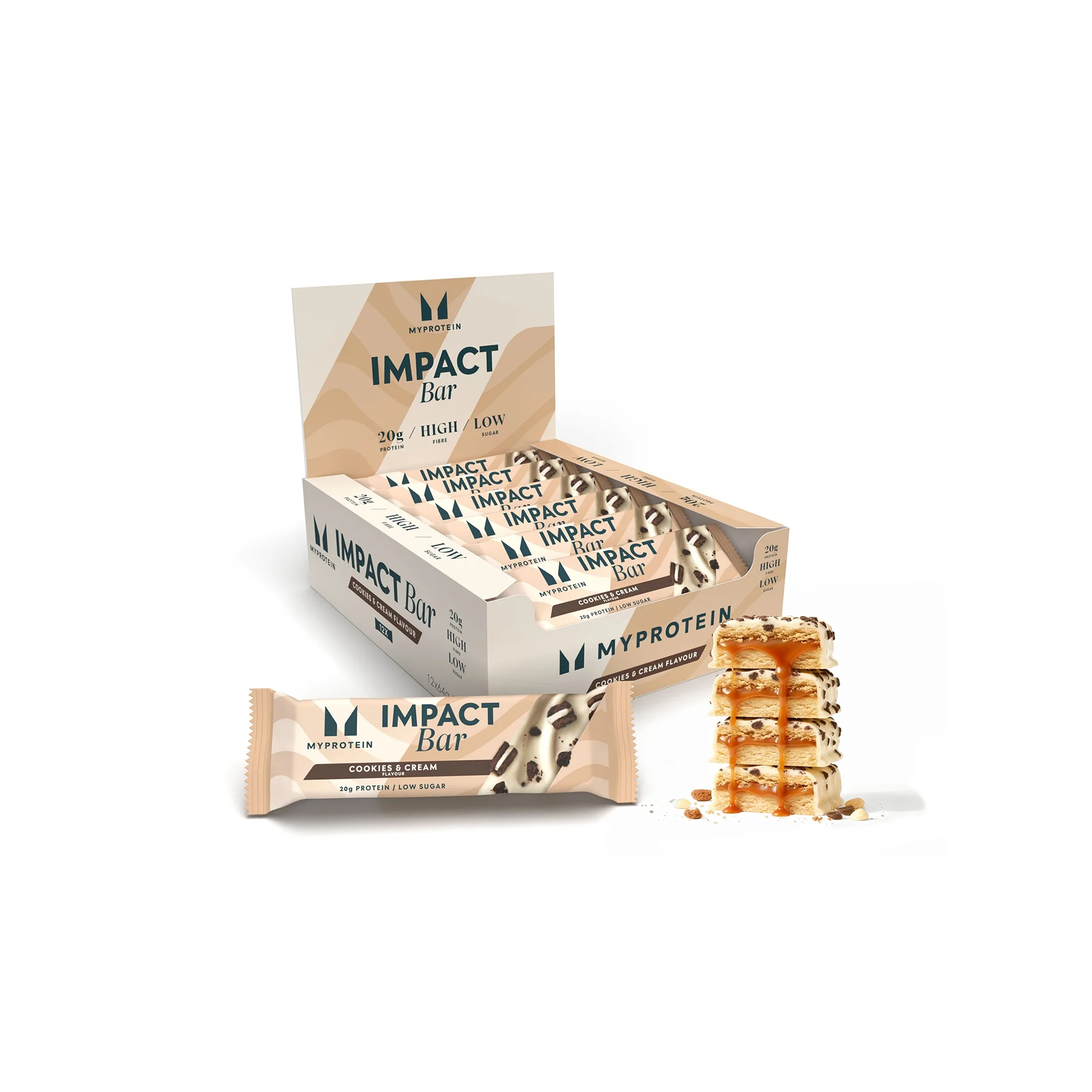 Impact Protein Bar - 12 x 64g - Cookies a smetana Obrázek 1
