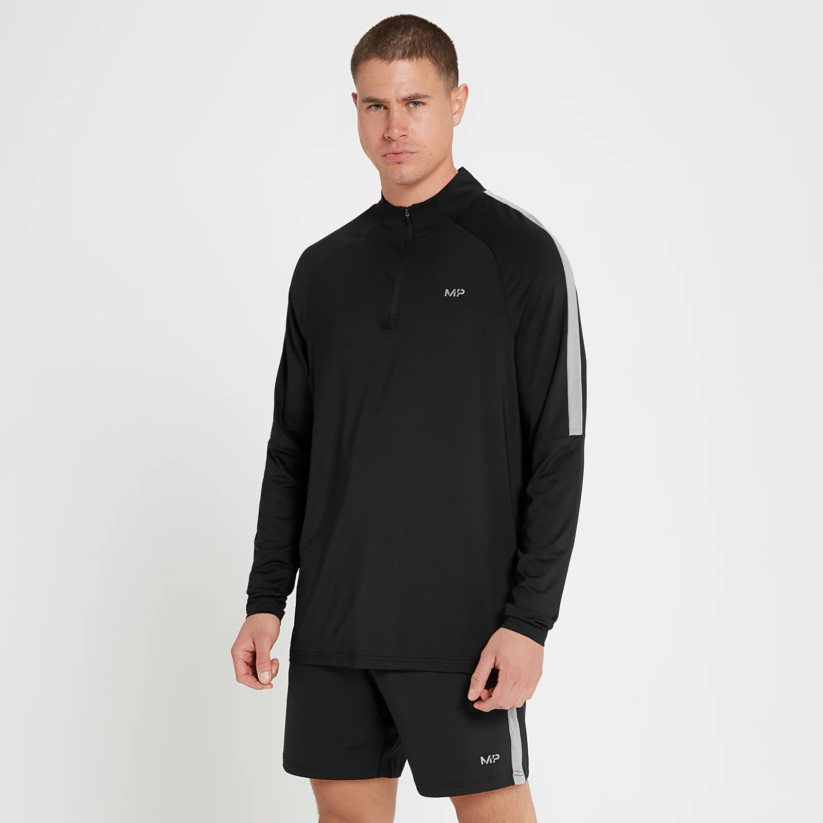 MP Pánský Tempo 1/4 Zip – Černý - XXS Obrázek 1