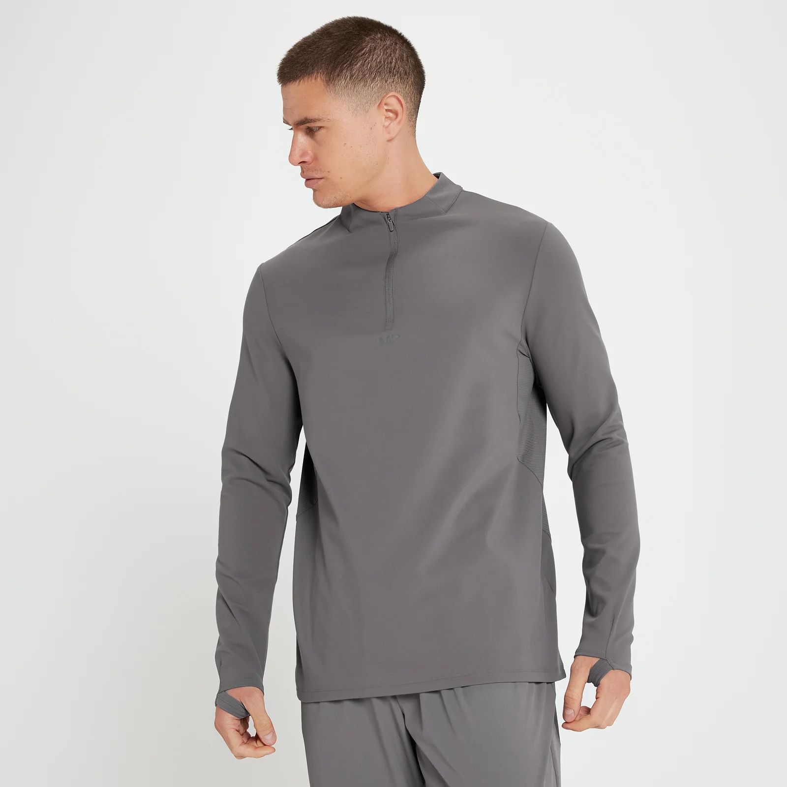 MP Pánský Velocity Ultra 1/4 Zip Top – Oblázkově Šedý - XXS Obrázek 1
