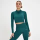 MP Dámský Tempo Seamless 1/4 Zip Crop Top – Mořská Hlubina Zebří Vzor