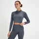 MP Dámský Tempo Seamless 1/4 Zip Crop Top – Grafit