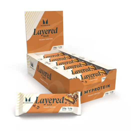 Šestivrstvá proteinová tyčinka - 12 x 60g - Chocolate Peanut Pretzel