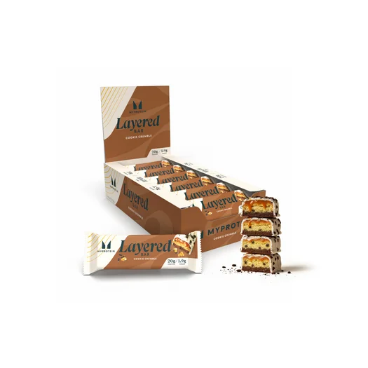 Šestivrstvá proteinová tyčinka - 12 x 60g - Cookie Crumble