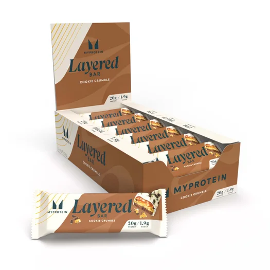 Šestivrstvá proteinová tyčinka - 12 x 60g - Cookie Crumble