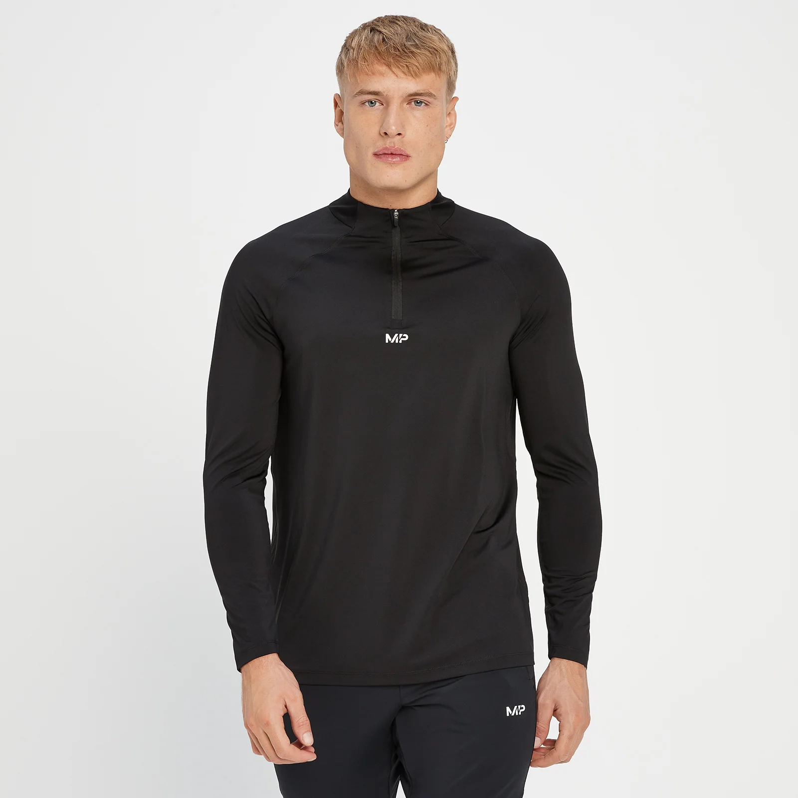 MP Pánský Tempo 1/4 Zip – Černý - XXS Obrázek 1