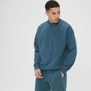 MP Pánská Adapt Crew Neck Mikina – Kouřově Modrá - Size XS