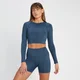MP Dámský Tempo Reversible Crop Top S Dlouhým Rukávem – Břidlicový