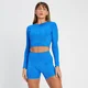 MP Dámský Tempo Reversible Crop Top S Dlouhým Rukávem – Elektrický Modrý