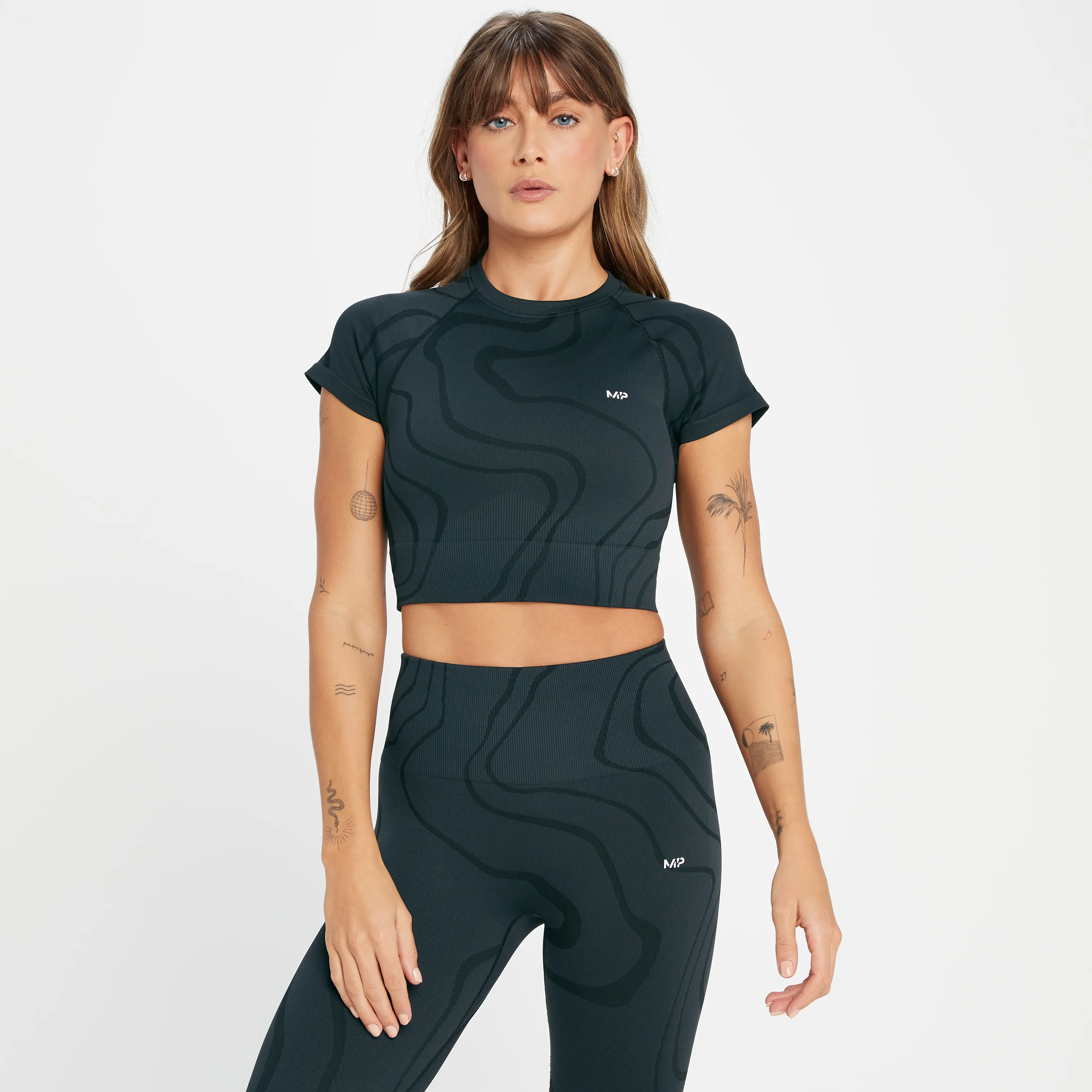 MP Dámský Tempo Wave Seamless Crop Top – Černý - XXS Obrázek 1