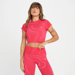 MP Dámský Tempo Wave Seamless Crop Top – Růžovočervený - Size XXS