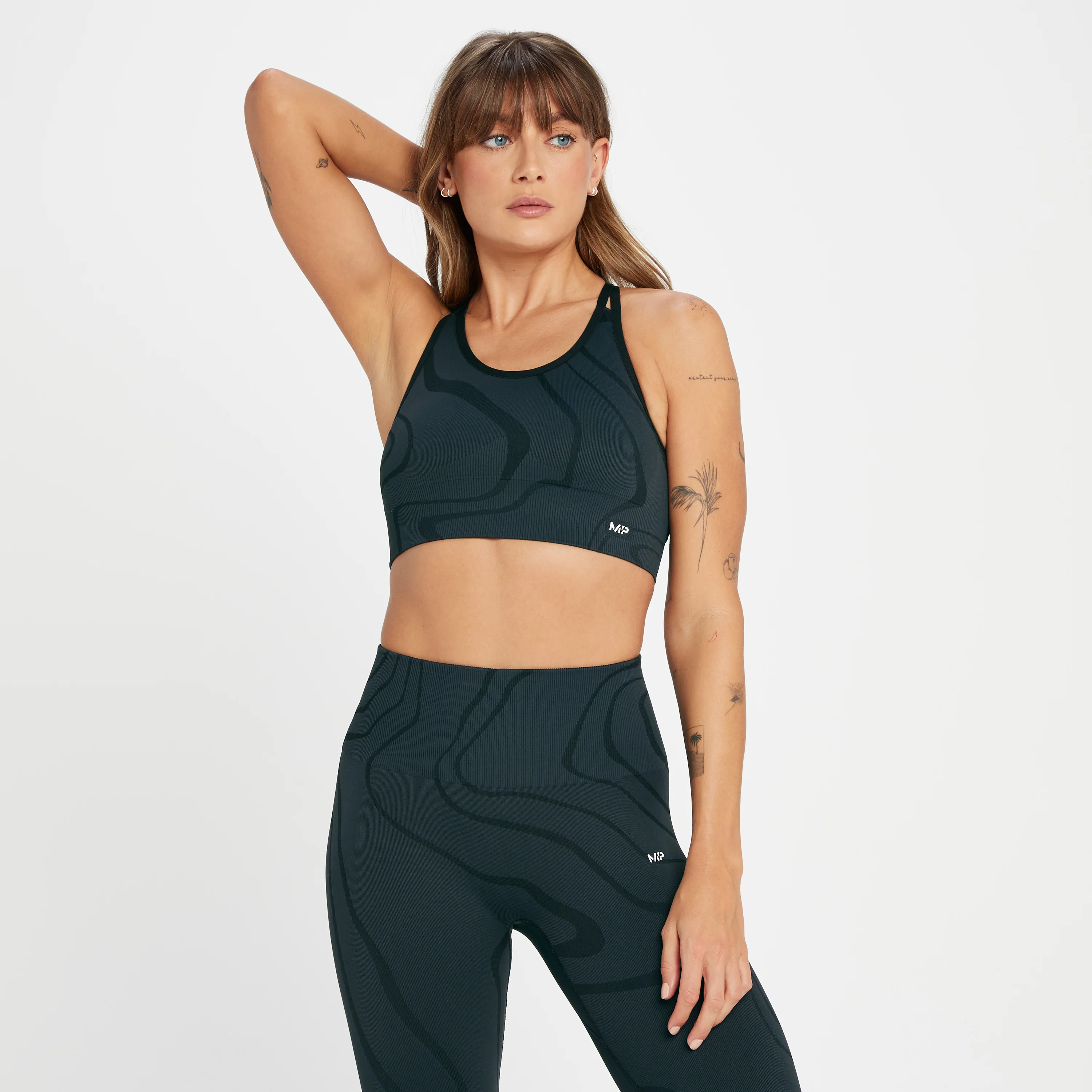 MP Dámská Tempo Wave Seamless Sportovní Podprsenka – Černá - XXS Obrázek 1