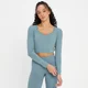 MP Dámský Power Open Back Crop Top – Oblázkově Modrá