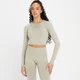 MP Dámský Shape Seamless Crop Top S Dlouhým Rukávem – Světle Šedý