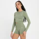 MP Dámský Shape Seamless Crop Top S Dlouhým Rukávem – Sepraný Nefritový