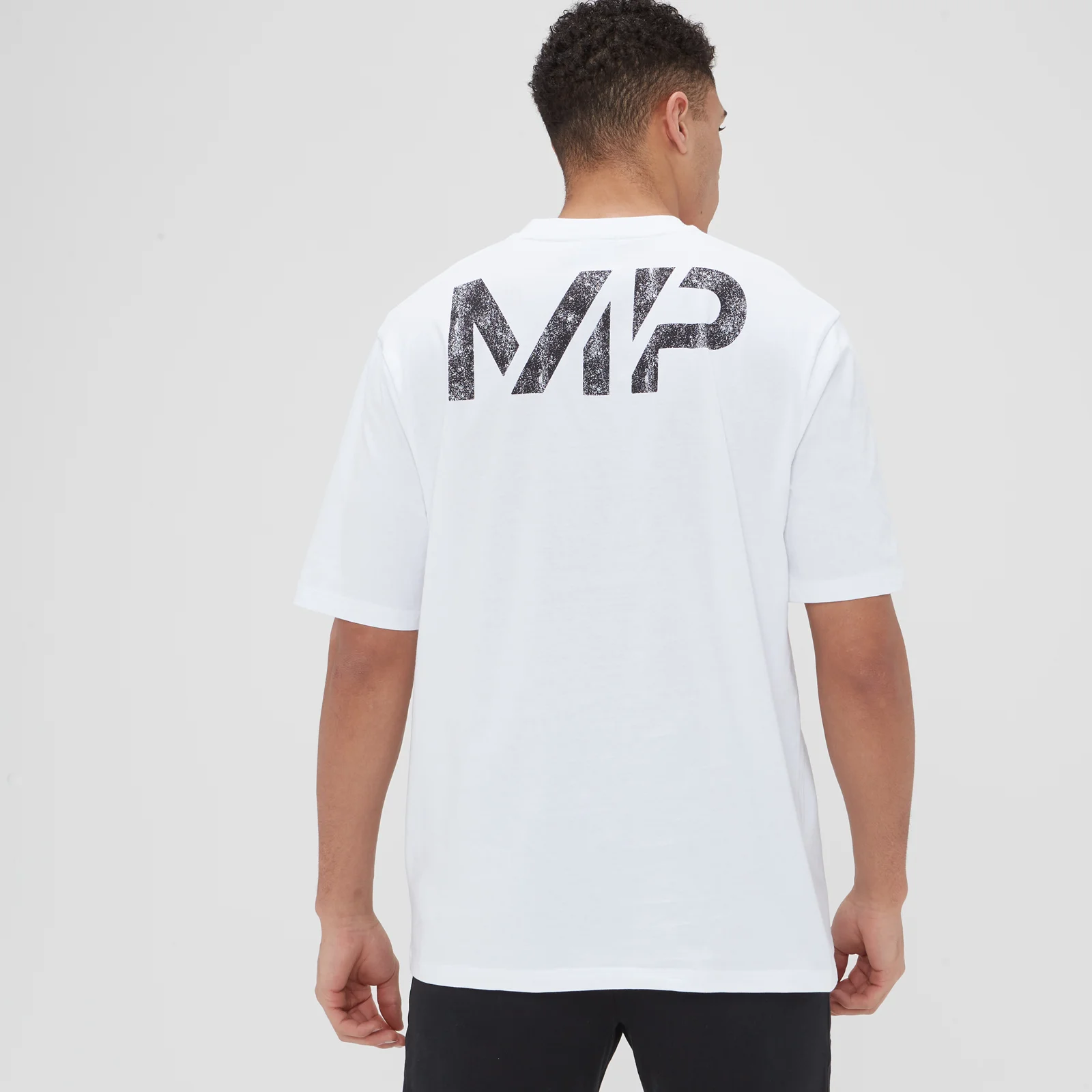 MP Pánské Grit Graphic Oversized Tričko – Bílé - XXS Obrázek 1
