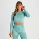 MP Dámský Shape Seamless Crop Top s Dlouhým Rukávem – Fialovomodrá Batika