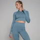 MP Dámský Tempo Rib Seamless Crop 1/4 Zip – Grafitově Modrý