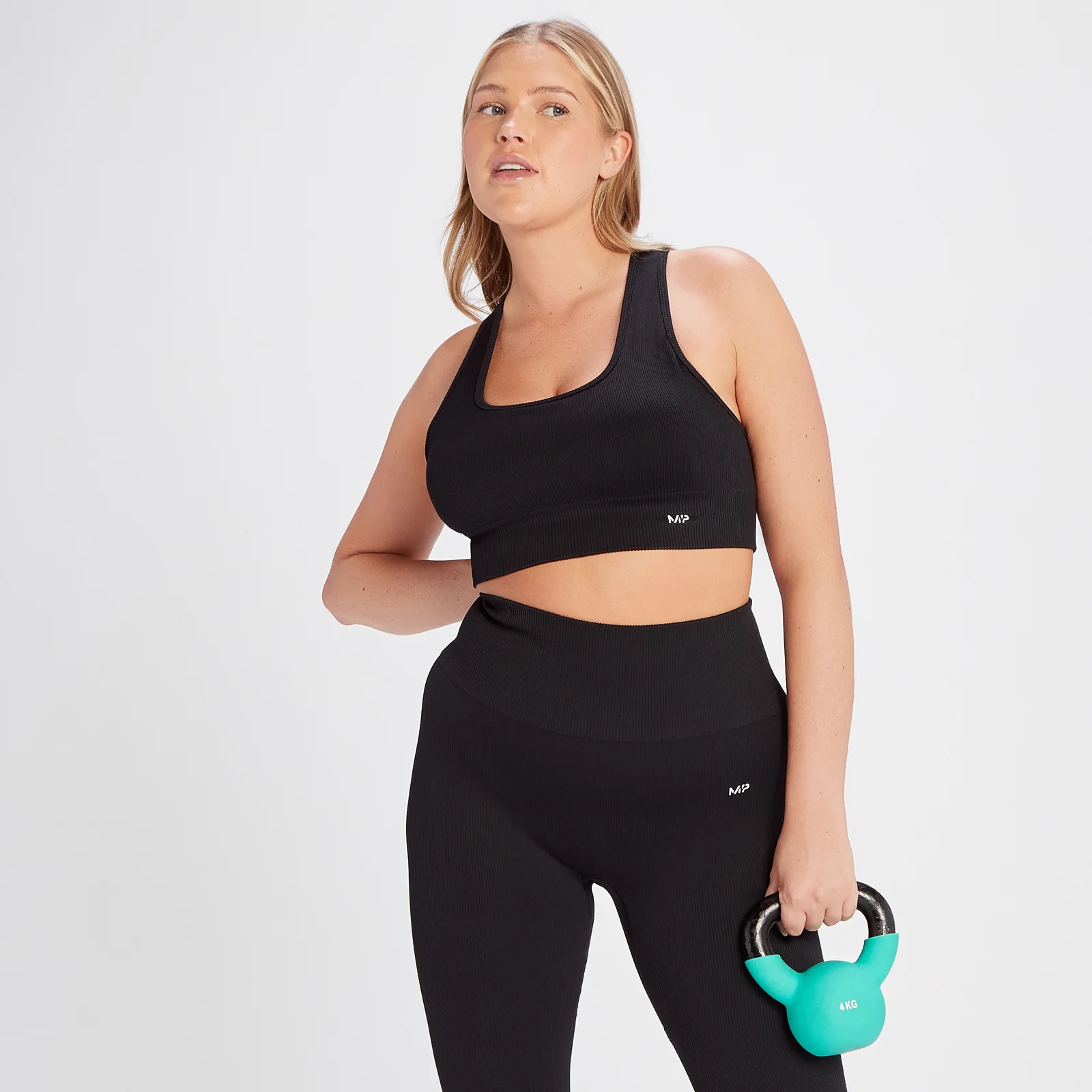 MP Dámská Tempo Rib Seamless Podprsenka – Černá - XS Obrázek 1