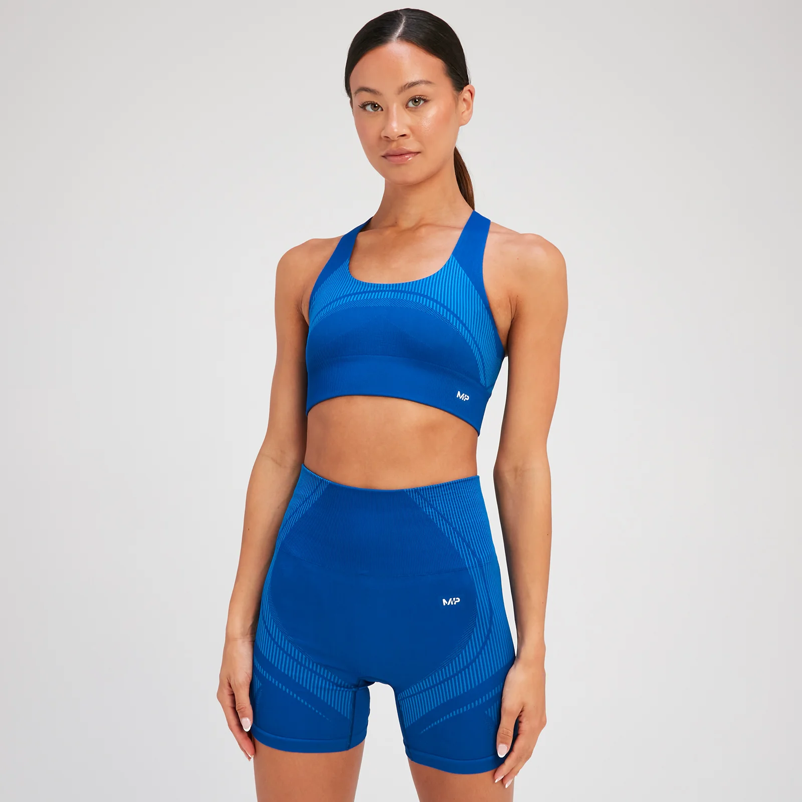 MP Dámská Tempo Ultra Seamless Sportovní Podprsenka – Surfově Modrá - XS Obrázek 1