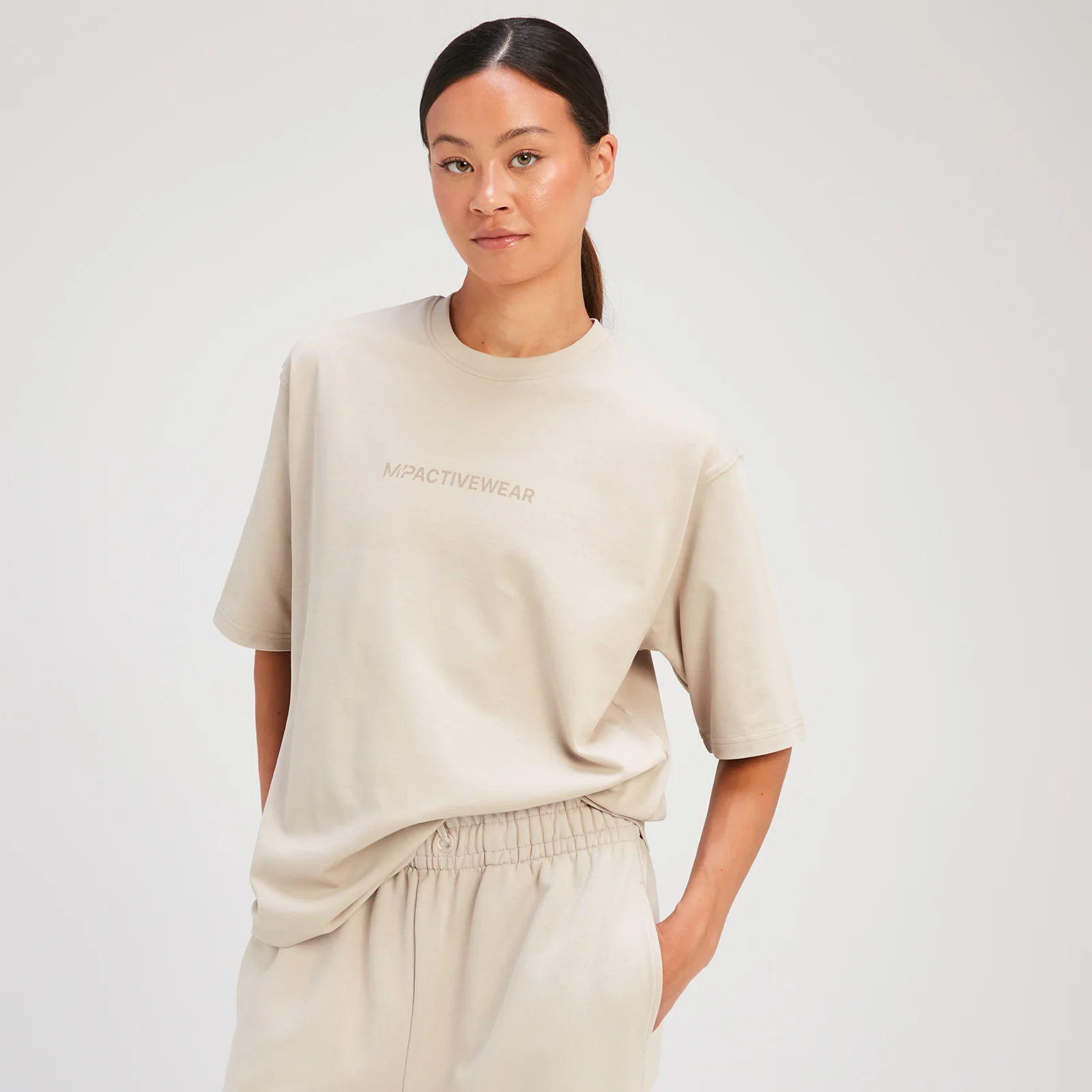 MP Dámské Rest Day Oversized Tričko – Šedé Plátno - XS Obrázek 1
