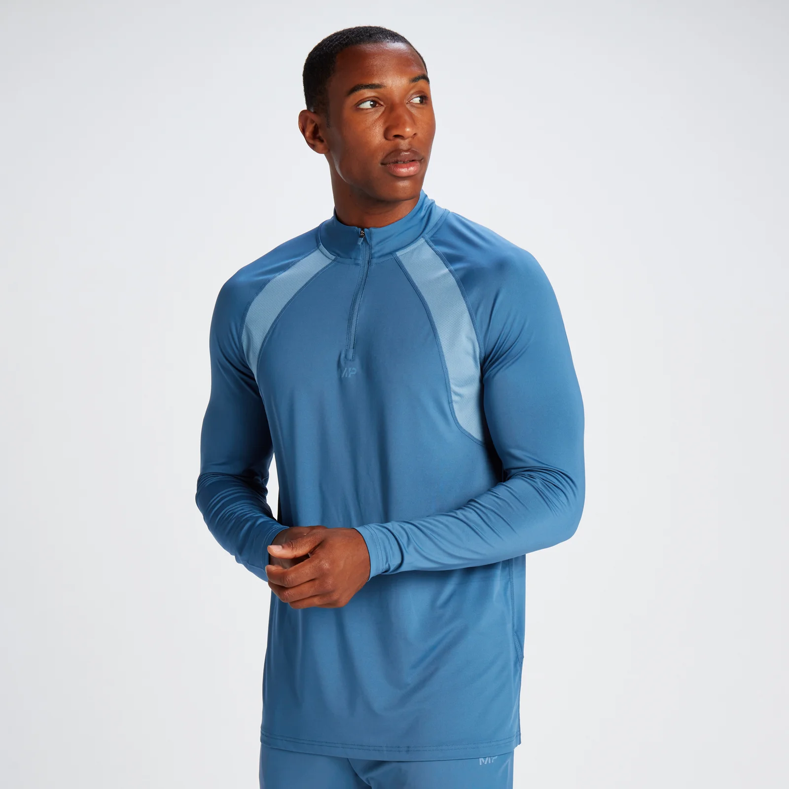MP Pánský Tempo 1/4 Zip – Indigově Modrý - XS Obrázek 1