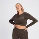 MP Dámský Shape Seamless Crop Top s Dlouhým Rukávem – Kávový