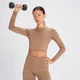 MP Dámský Shape Seamless Crop Top S Dlouhým Rukávem – Karamelový