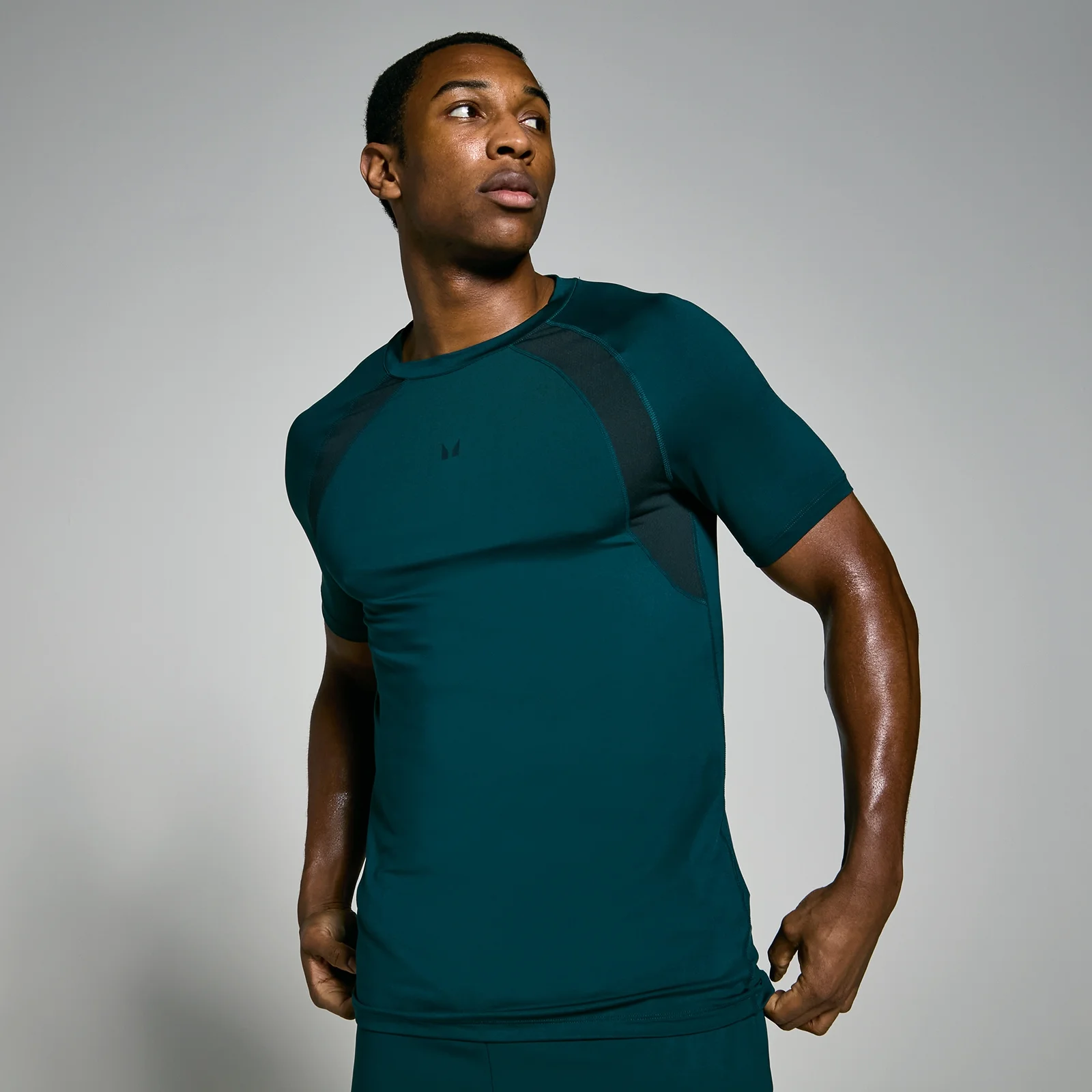 MP Pánské Tempo Tričko – Tmavě Modrozelené - XS Obrázek 1