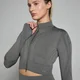 MP Dámská Tempo Ultra Geometric Crop Seamless Bunda – Tmavošedá