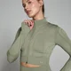 MP Dámská Tempo Ultra Geometric Crop Seamless Bunda – Šedobéžová